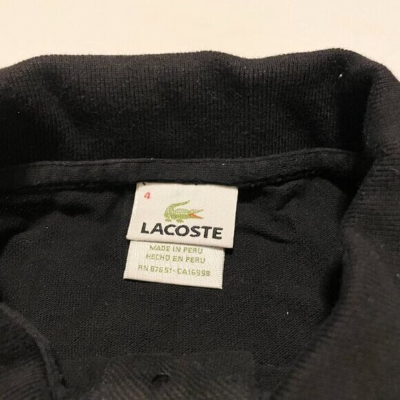 Lacoste Polo Shirt Youth Kids Size 4 Short Sleeve - Picture 3 of 16